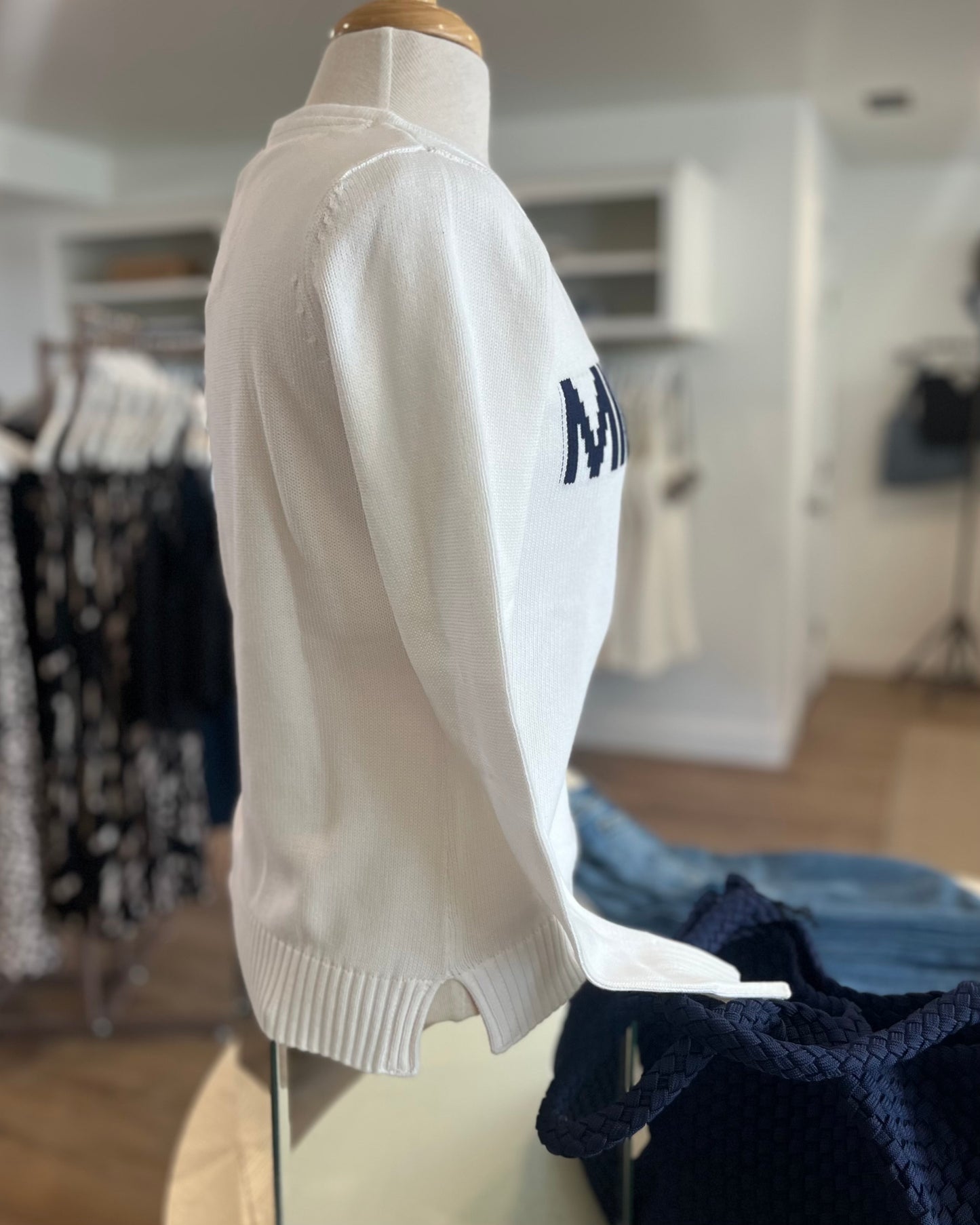 Cotton Letter Sweater-MIDDLEBURY