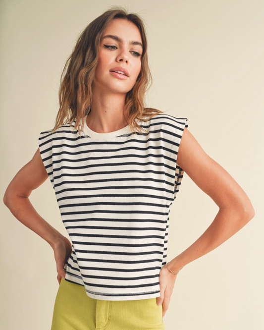 Striped Sleeveless Top