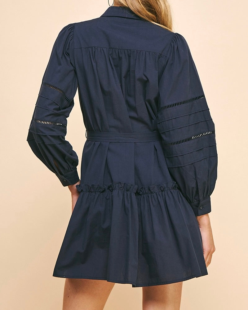 PINCH Button Down Belted Dress