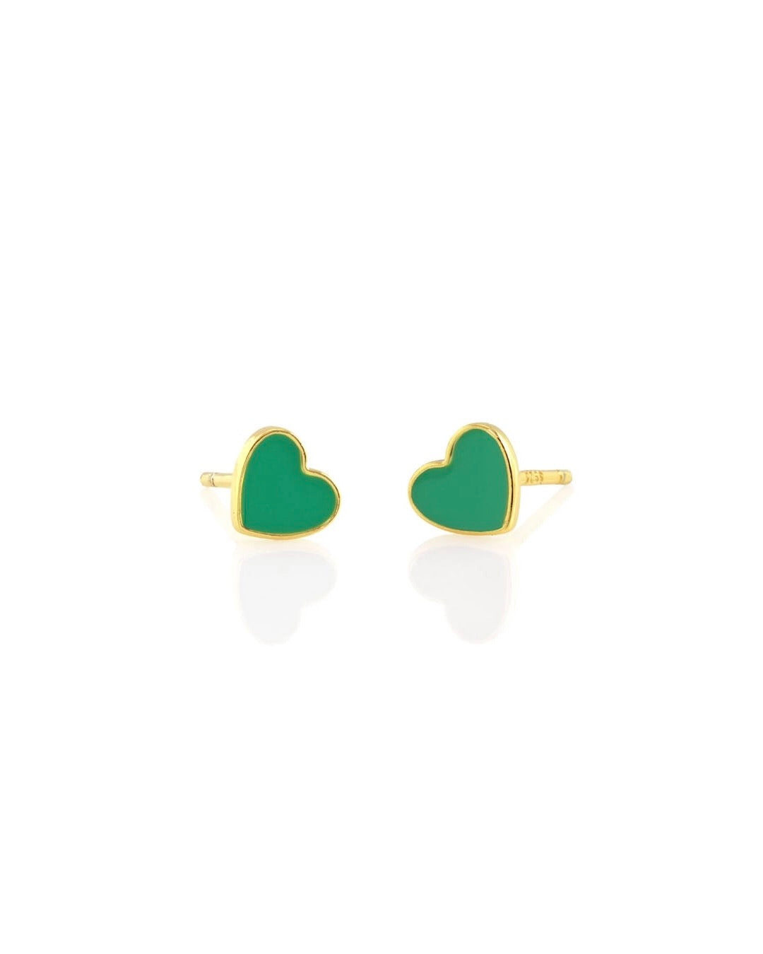 Kris Nations Petit Heart Enamel Stud Earrings