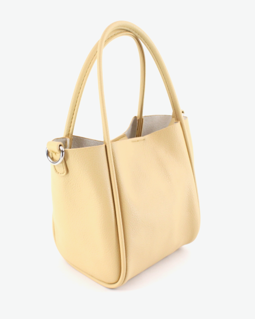 Yellow handbag on a light gray background