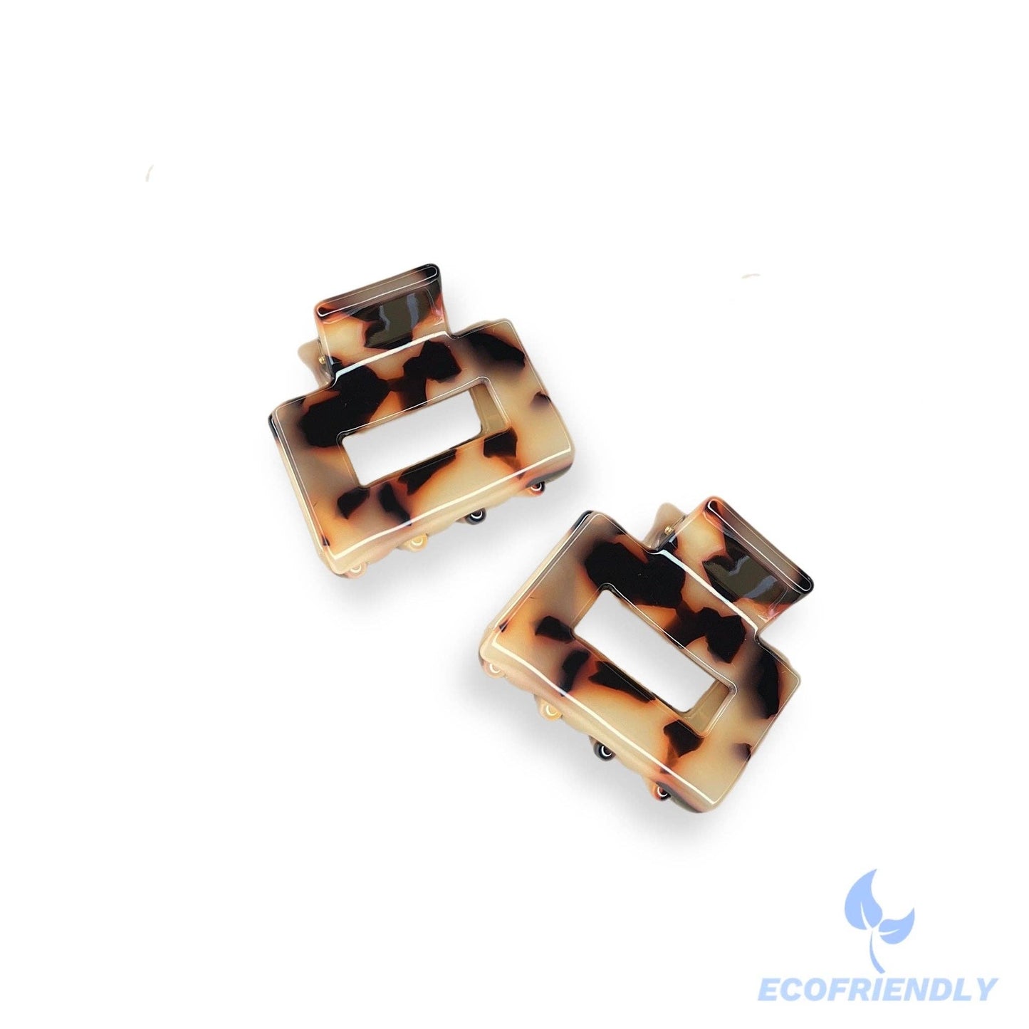 Acetate 2 Pk Mini Square Claws - Tortoise