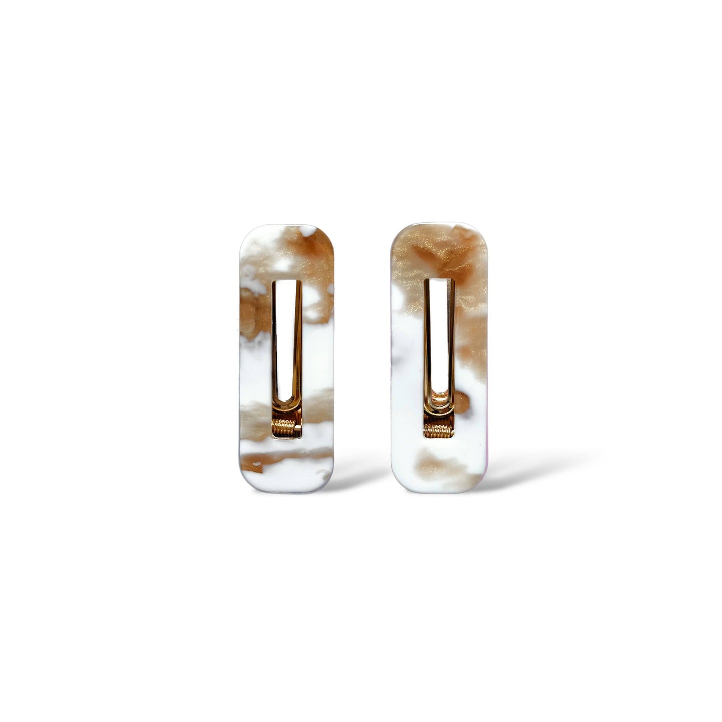 Duo Barrette Set - Marble
