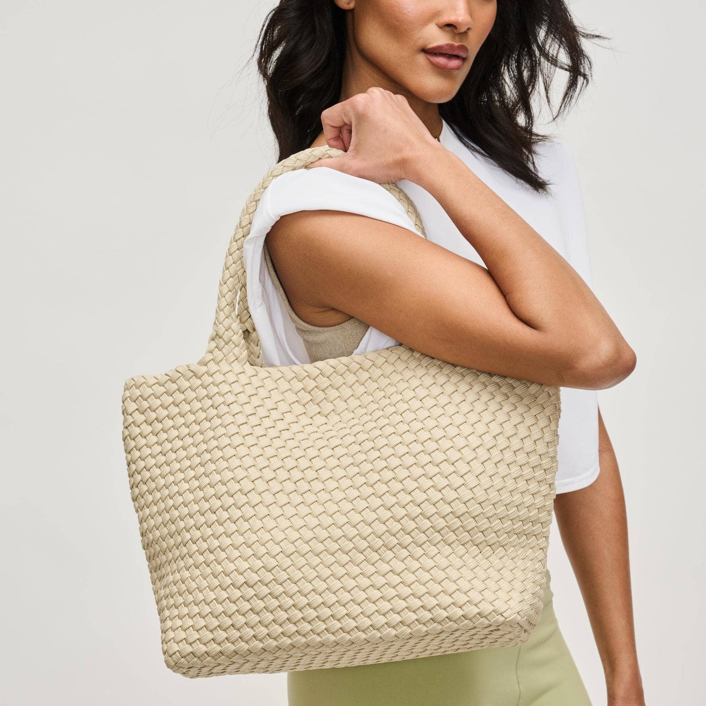 Sky's The Limit - Medium Laced Up Eco-Edition Tote: Black
