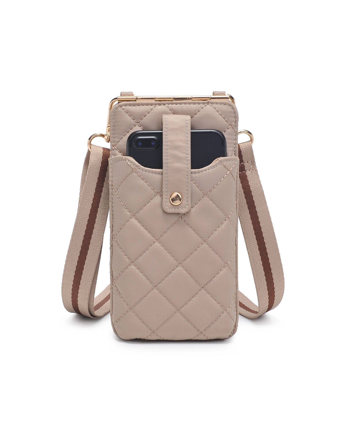 Duality - Quilted Cell Phone Crossbody: Black