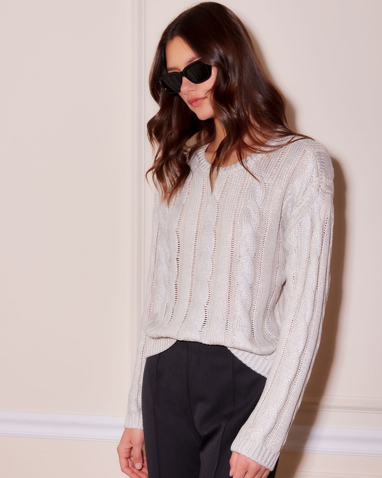 Levie Metallic Sweater