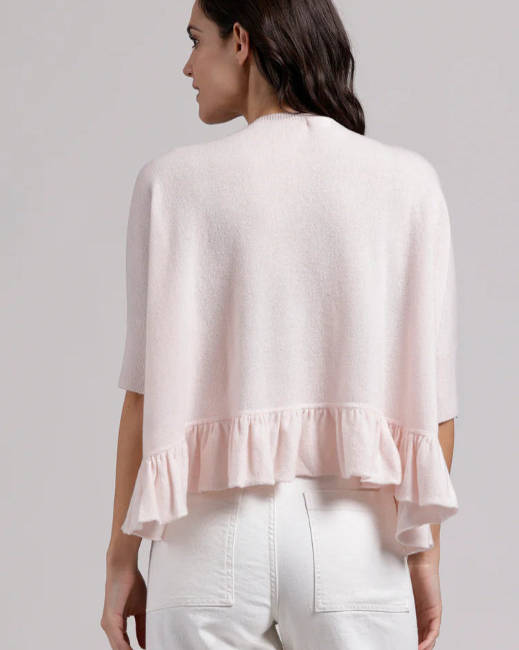 Cashmere Crew Cropped Pow Wow with Ruffle-Lotus