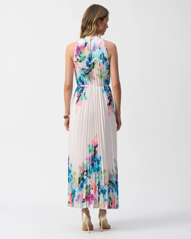 Joseph Ribkoff Pleated Maxi Dress