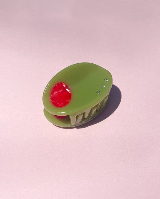 Olive Claw Clip // Cellulose Acetate 