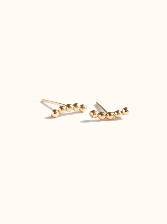 Caesar Stud Earrings: 14k Gold-filled