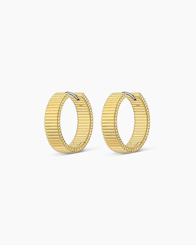 Image of Gorjana Catalina Gold Hoop Earrings on a white background