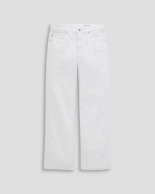 White jeans on a light gray background