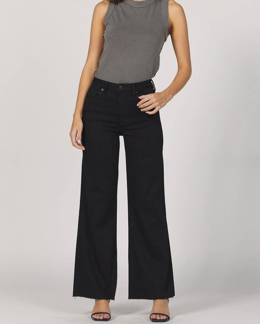 Fiona Wide Leg Jean - Black Arrow