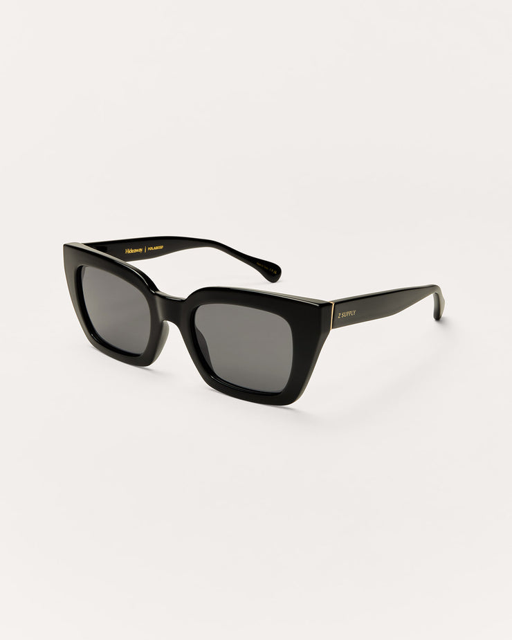 Black sunglasses on a white background