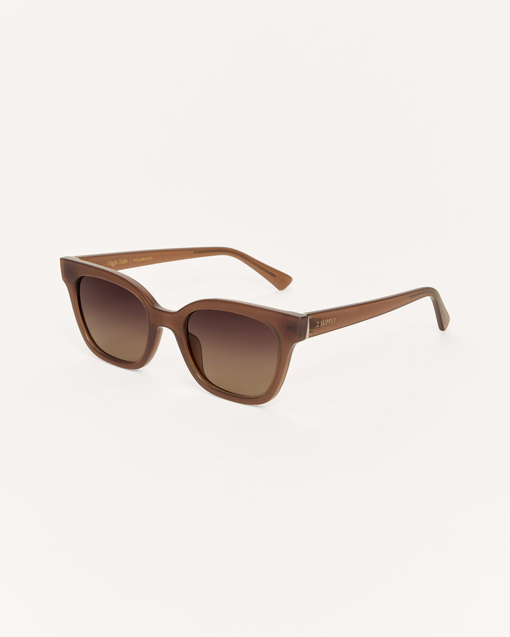 Brown sunglasses on a white background