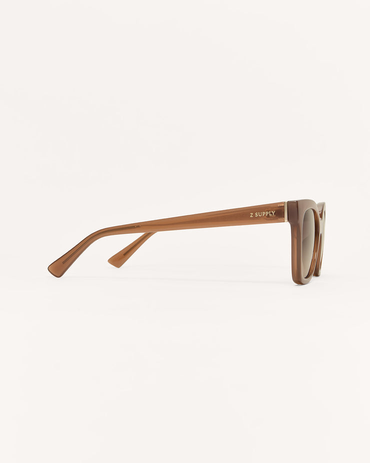 Blue sunglasses on a white background