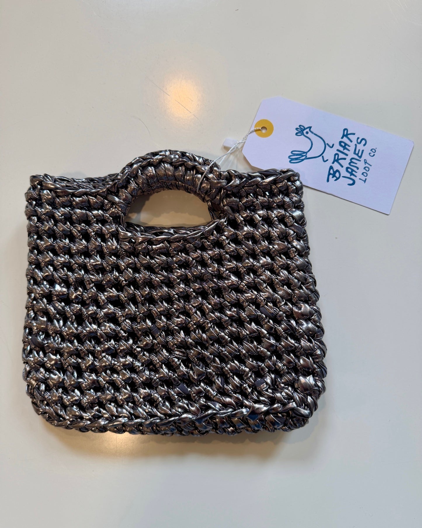 Metallic Micro Crochet Shopper