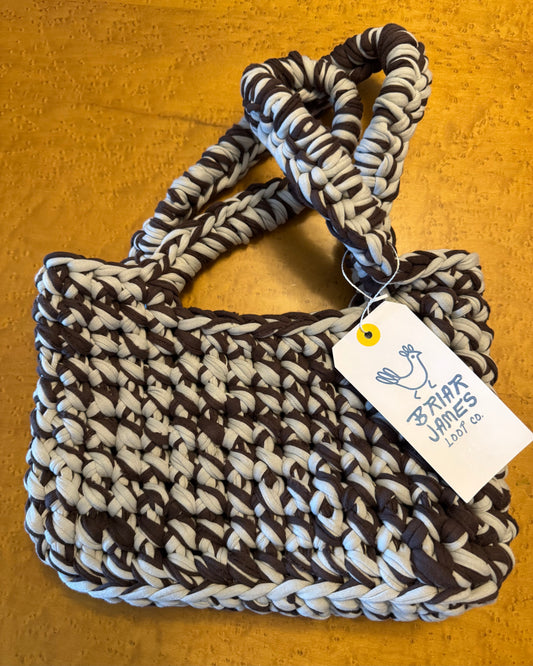 Crochet Shoulder Bag-Chocolate