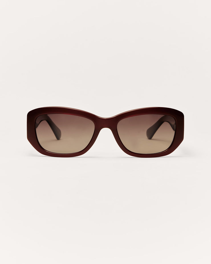 Brown sunglasses on a white background