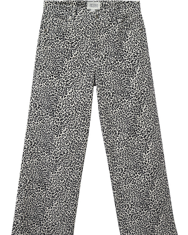 Leopard print pants on a white background