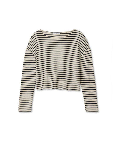 Striped long-sleeve shirt on a white background