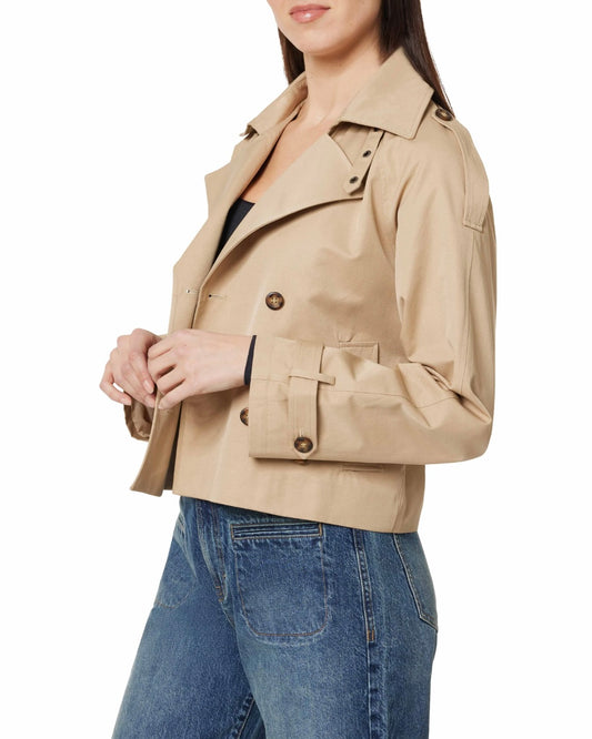 Cropped Belted Trench