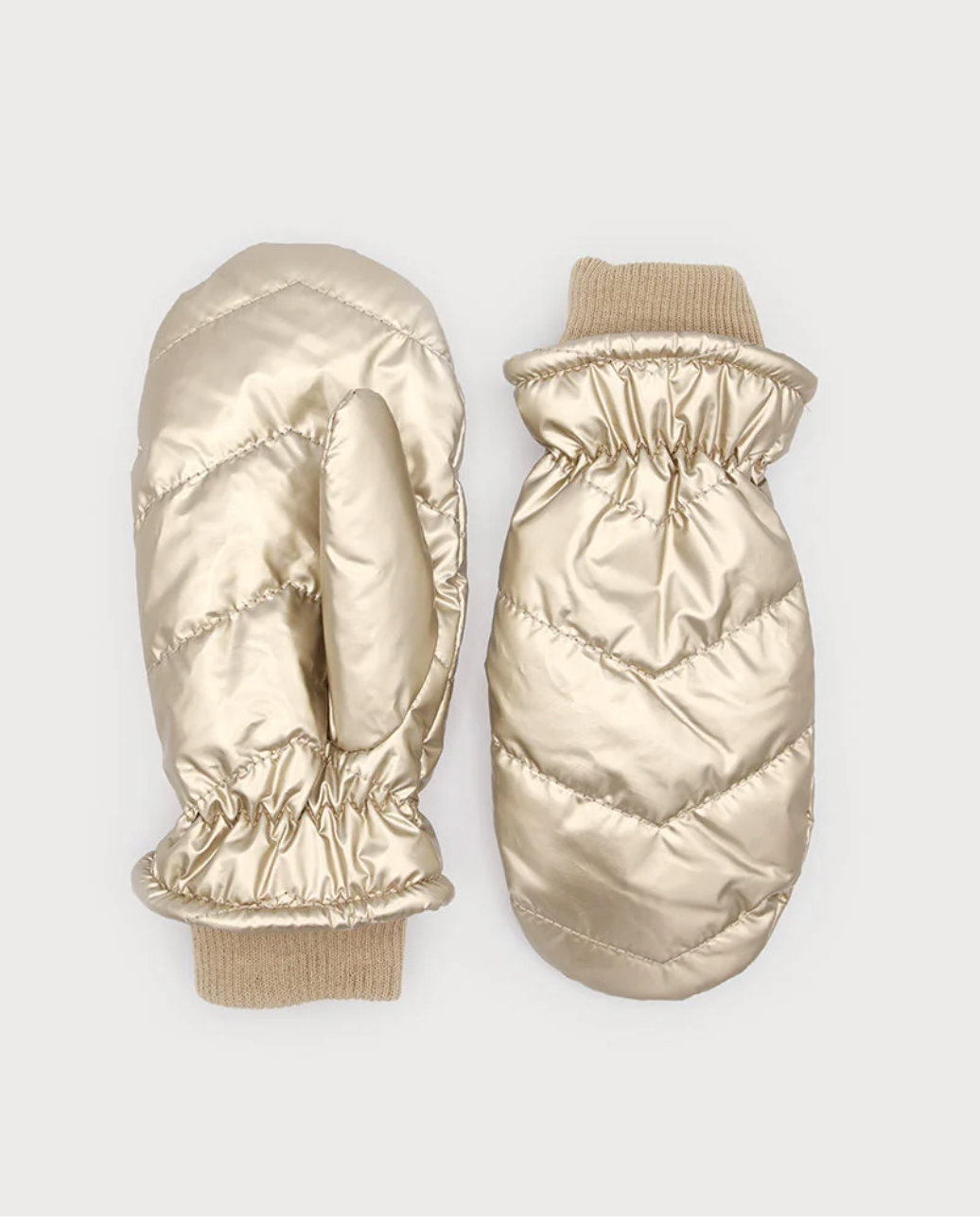 Shiny Quilted Mittens