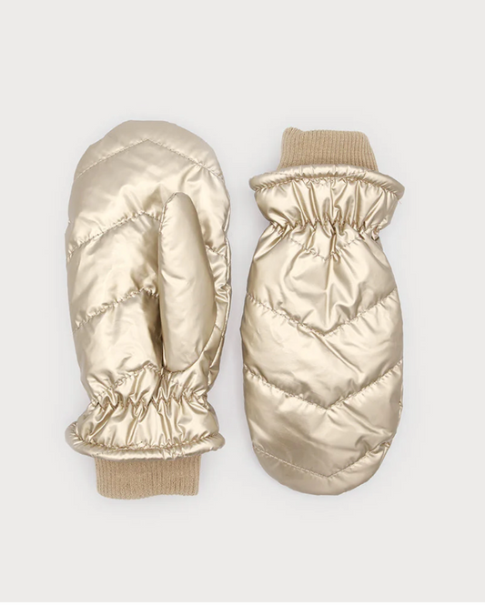 Shiny Quilted Mittens