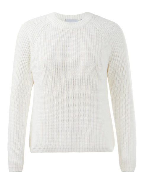 White ribbed sweater on a white background
