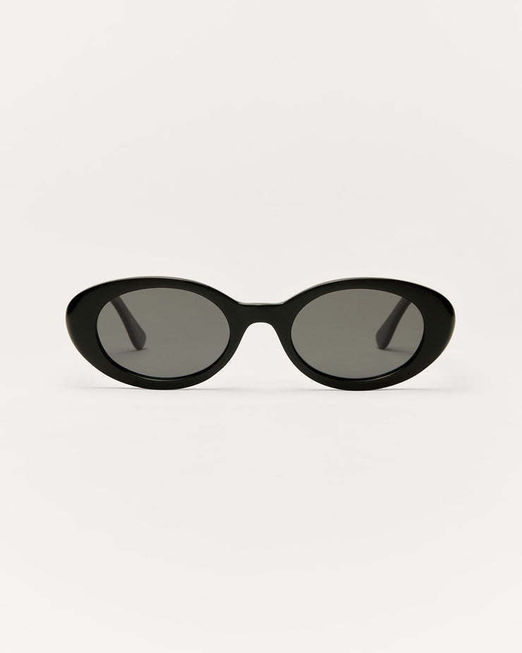 Black sunglasses on a white background