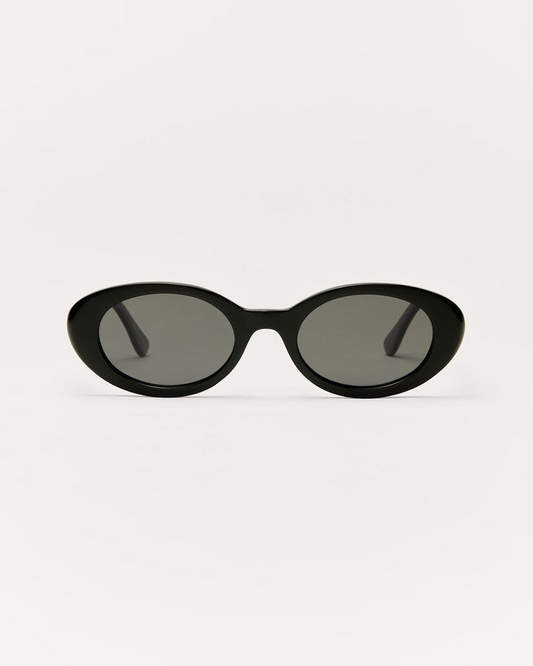 Black sunglasses on a white background