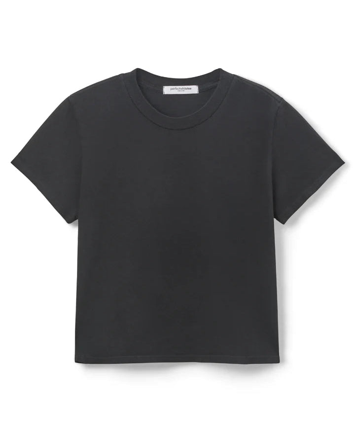 Black t-shirt on a white background