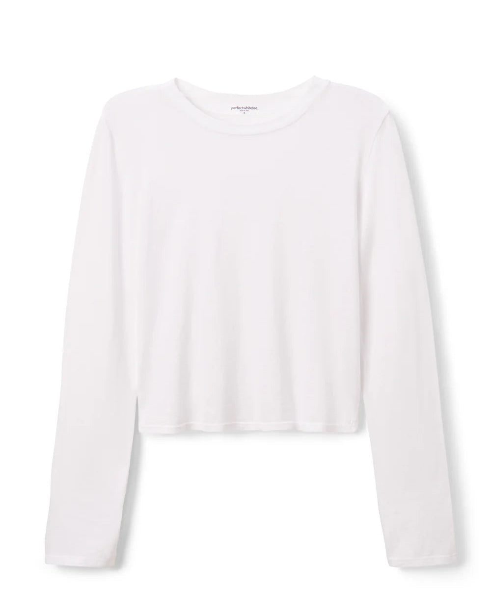 White long-sleeve top on a white background