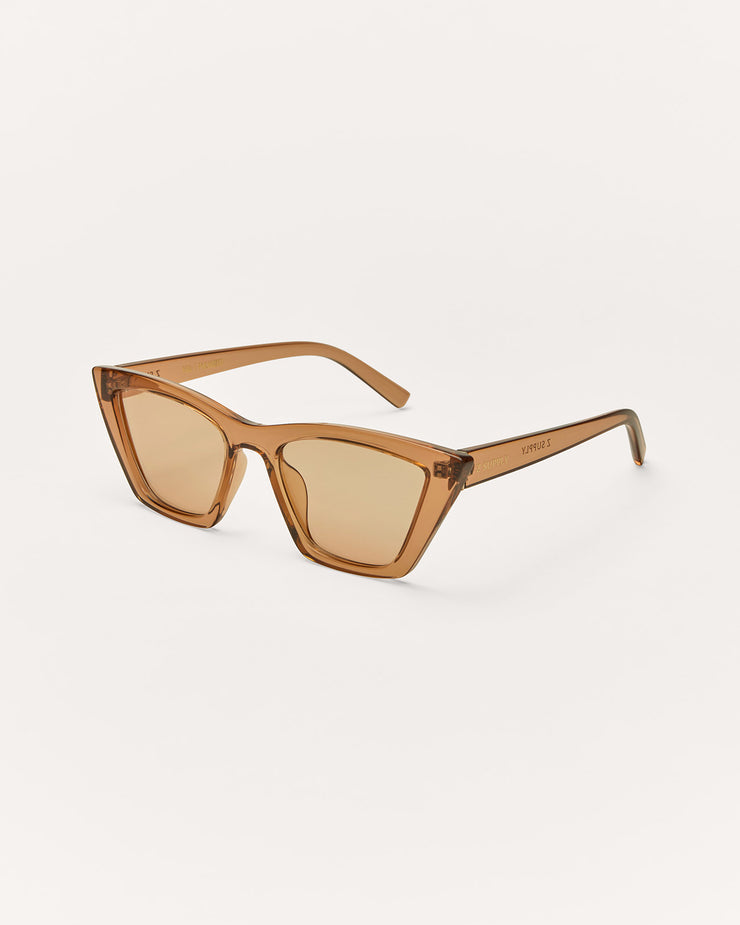 Brown sunglasses on a white background