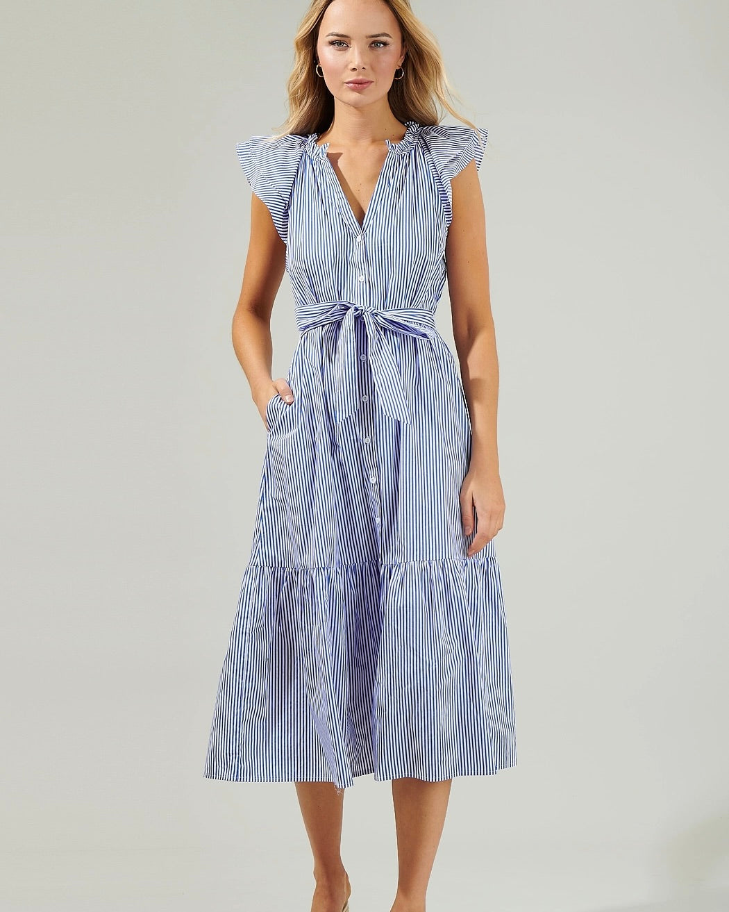 Sugarlips Button Down Midi Dress