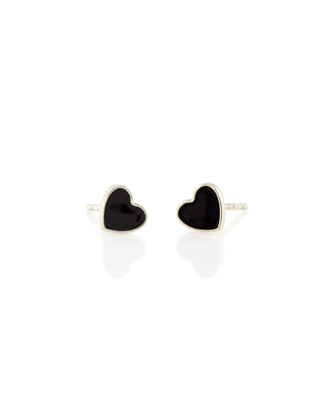 Kris Nations Petit Heart Enamel Stud Earrings