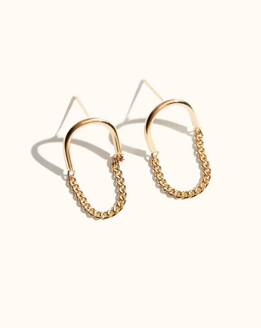 Able Arc Chain Earrings