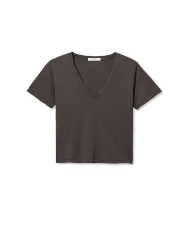 Dark gray t-shirt on a white background