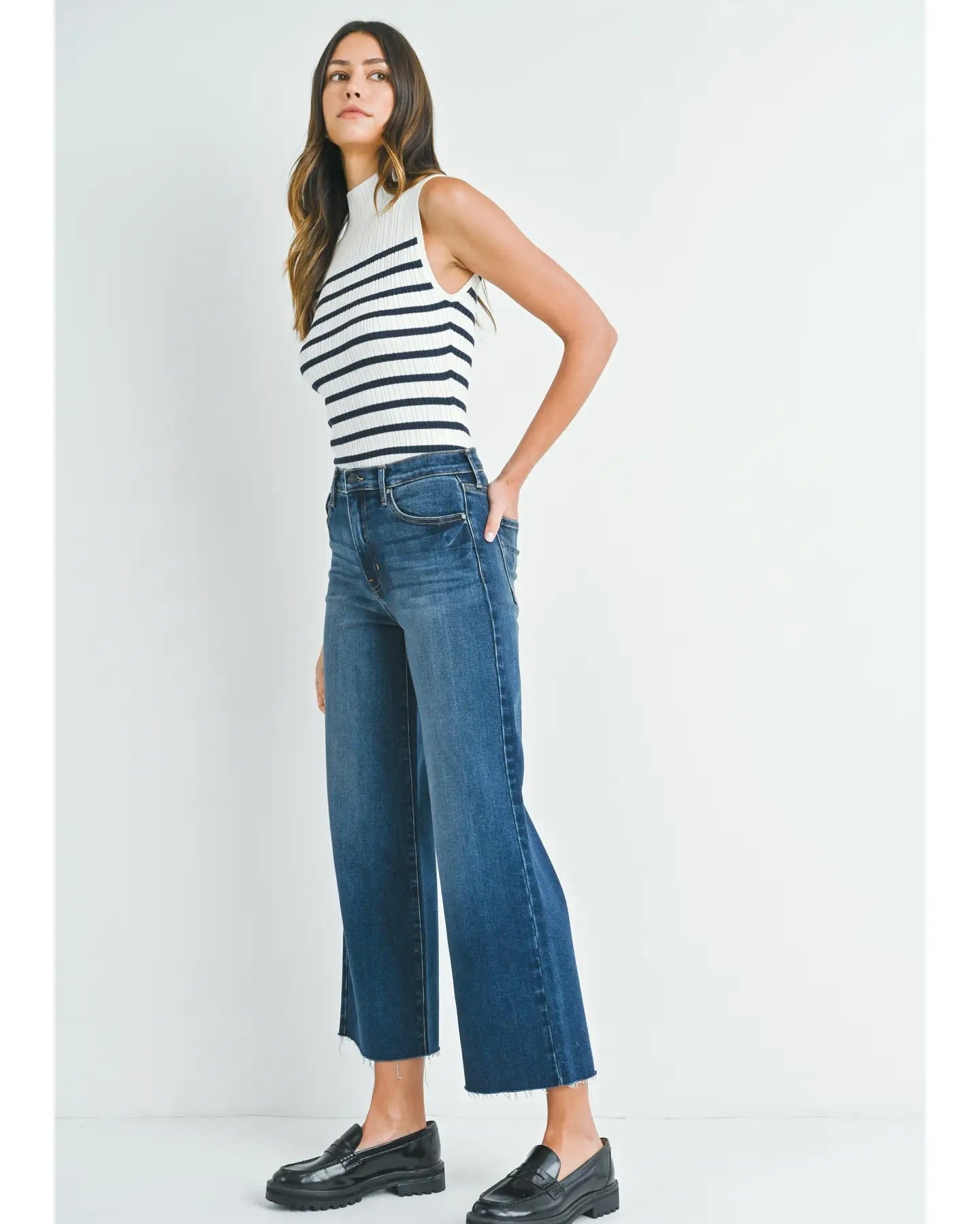 JBD Scissor Cut Wide Leg Jean