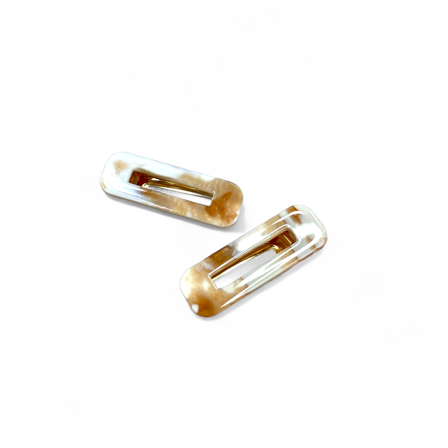 Duo Barrette Set - Marble