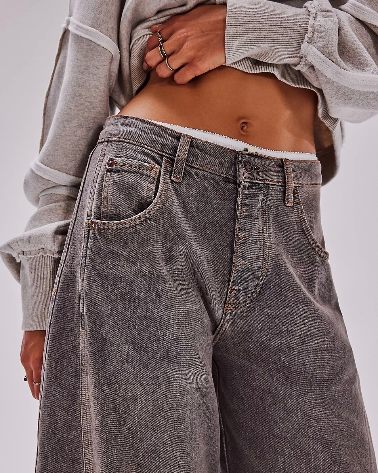 Free People Good Luck Barrel Jeans