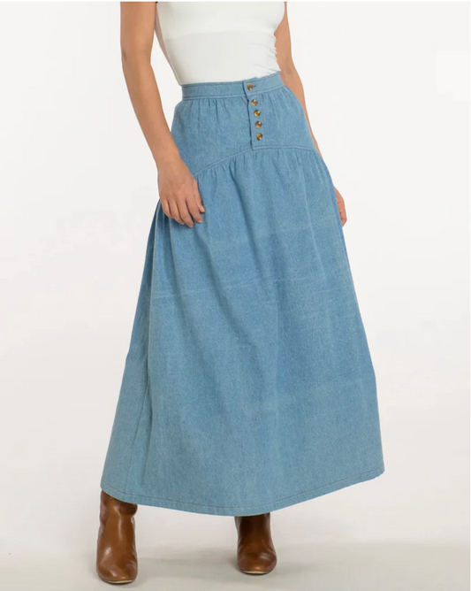 Elizabeth James Phoebe Skirt in Denim