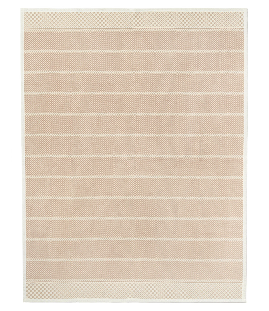 Image of ChappyWrap Blanket-Old Port Herringbone Tan on a white background