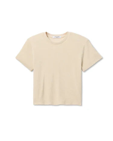 Beige t-shirt on a white background