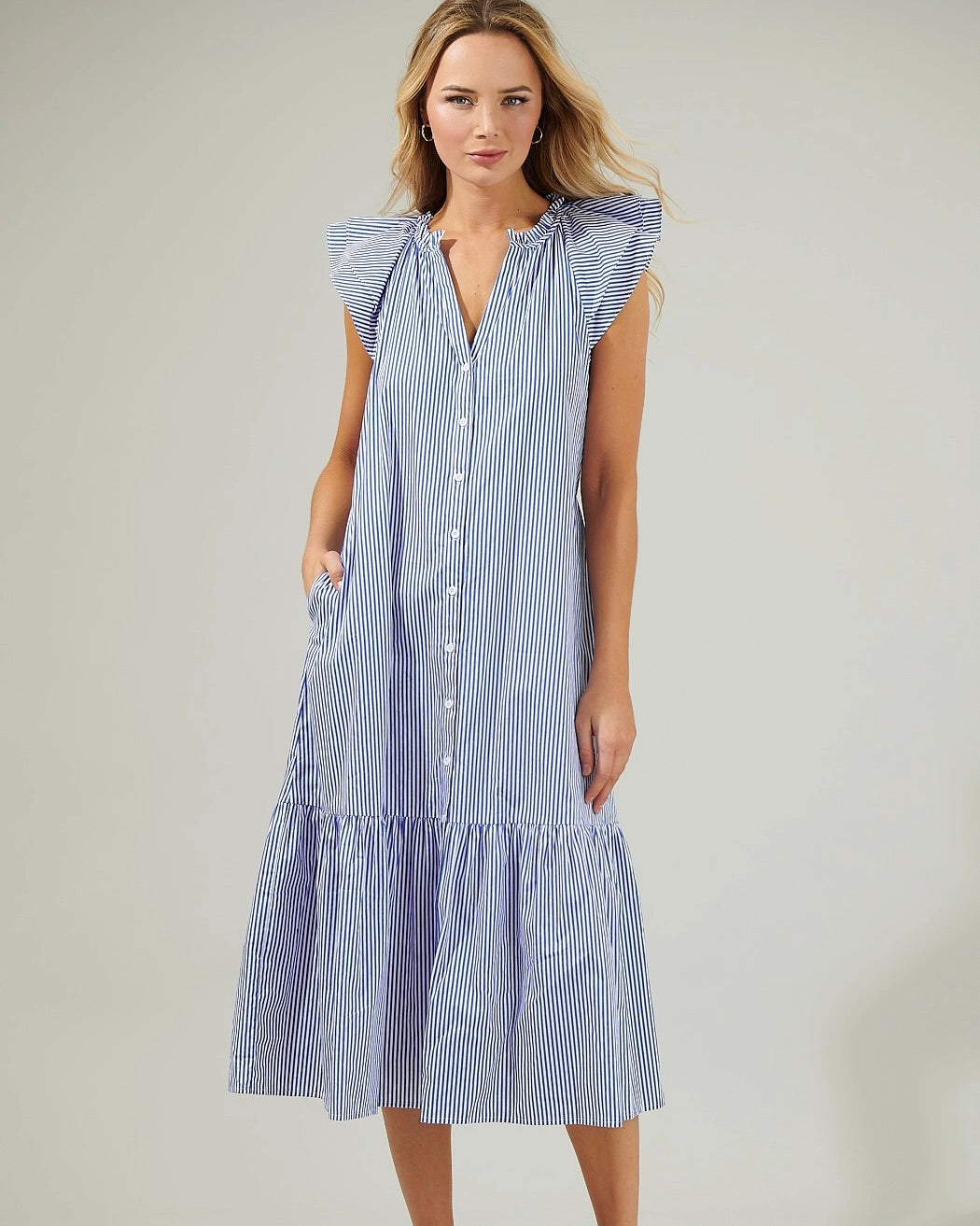 Sugarlips Button Down Midi Dress