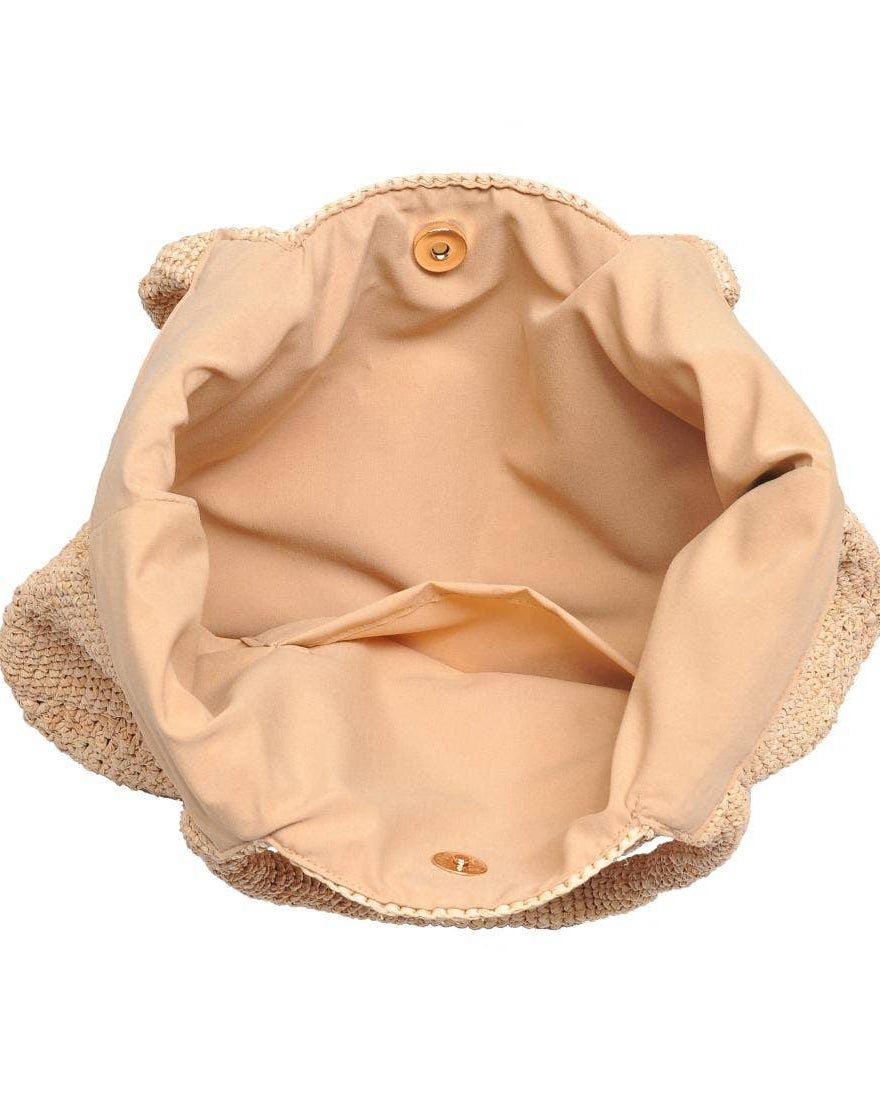 Interior of bag on a white background.