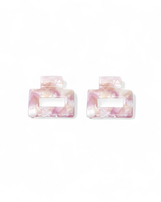 Ecofriendly Acetate 2 Pack Mini Square Claws - Sweetheart