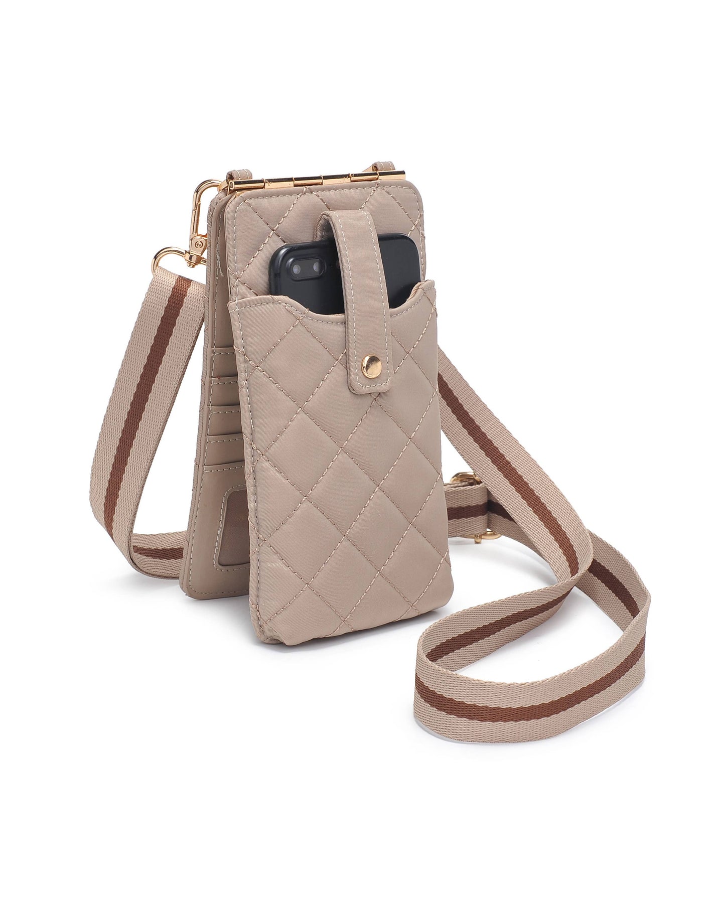 Duality - Quilted Cell Phone Crossbody: Black