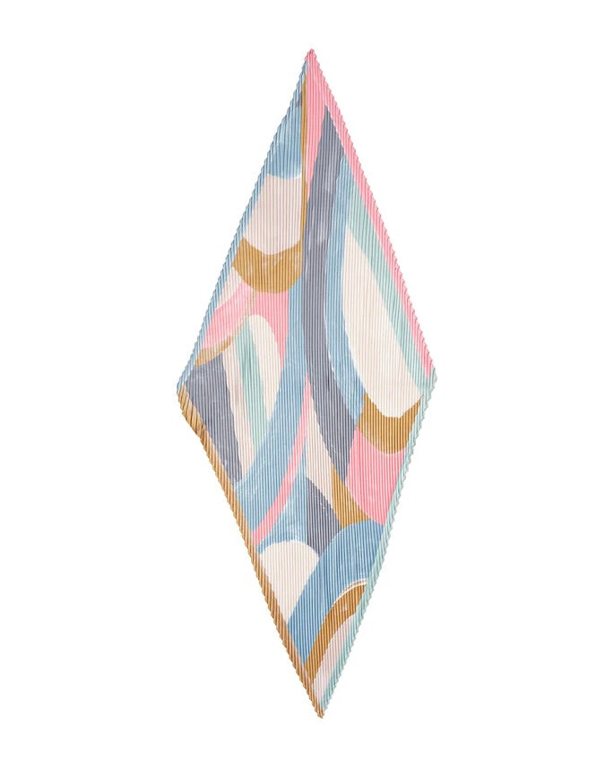 Decorative diamond-shaped pillow with geometric pattern on a white background