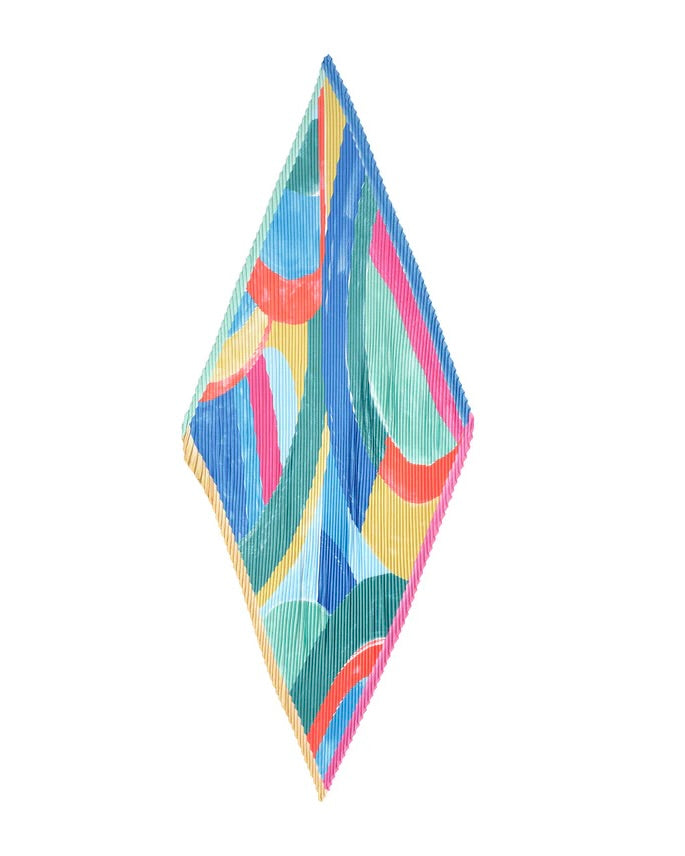 Colorful diamond-shaped kite on a white background